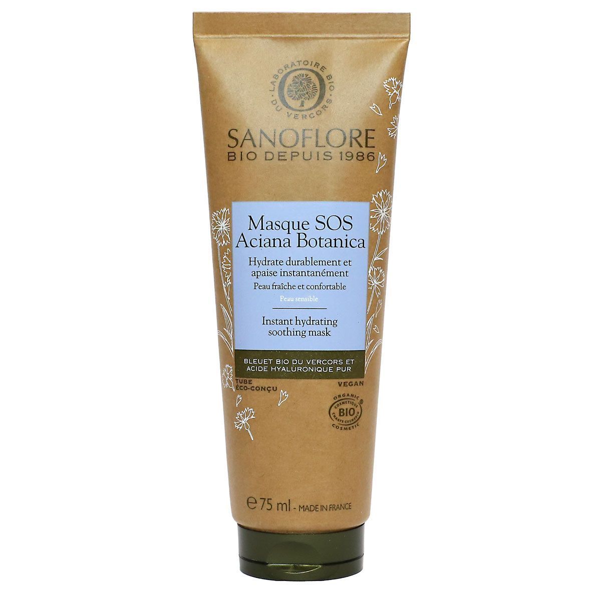 Crème Riche Aciana Botanica Sanoflore - Hydratant Intensif Peaux Sensibles 50 Ml