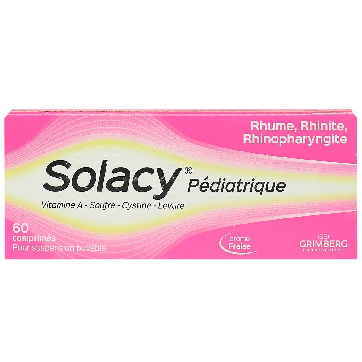 Solacy Comprimés Pédiatriques Goût Fraise - Pharmacie Randanne