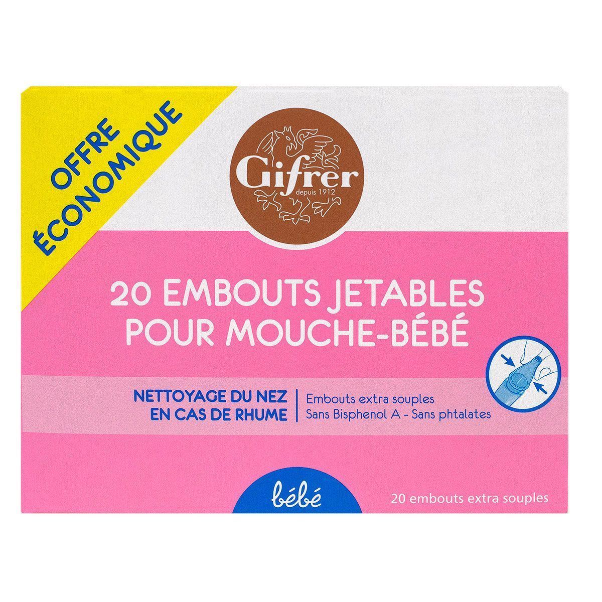 Gifrer Mouche Bébé 4 embouts extra souples