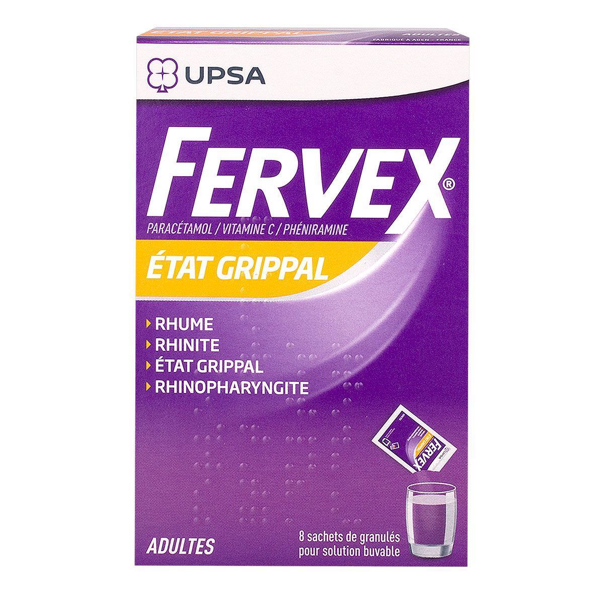 Fervax Fervex sachets de granulés adultes - Soulagez les rhumes