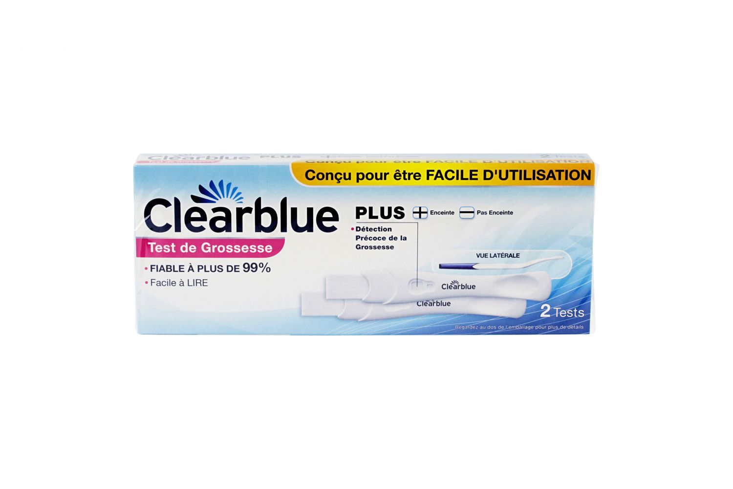 Clearblue test de grossesse (99% fiable) - Pharmacie Randanne