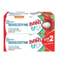 Sensodyne - ProÉmail enfants 2-6 ans goût Fraise – Lot de 2 x 50 ml