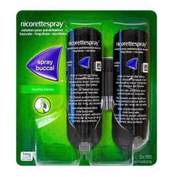 Nicorette spray buccal 1 mg/dose (flacon de 2)