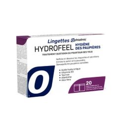 Lingettes HYDROFEEL hygiène des paupières x20 gazes jetables