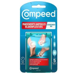 5 pansements ampoules assortiment