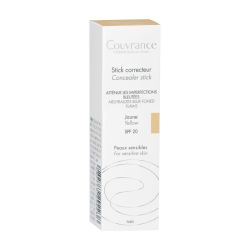 Couvrance stick correcteur jaune pour peaux sensibles avec protection solaire