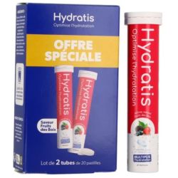 Hydratis - Lot de 2 tubes saveur FRUITS DES BOIS 2x20 pastilles