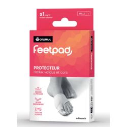 Feetpad protecteur hallux valgus & cors taille 1 modèle bilateral