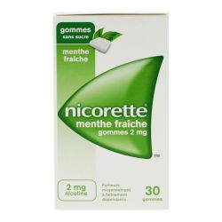 Nicorette gommes à mâcher menthe fraîche (30 unités)