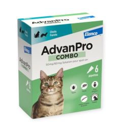 AdvanPro combo - Anti puces & tiques pour chats & furets X6 pipettes