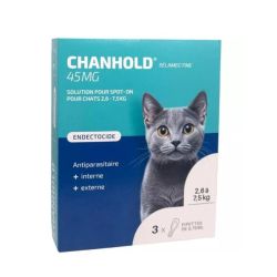 Chanhold 45mg spot-on chats 2.6kg - 7.5kg x3 pipettes