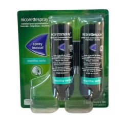 Nicorette spray buccal 2x 150 pulvérisations Menthe verte