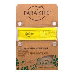 Bracelet anti-moustiques rechargeable Jaune uni