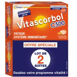 Vitascorbol C Complément Alimentaire 500 mg Lot de 2