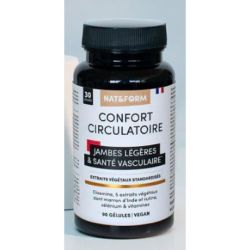 Nat&form - Confort circulatoire jambes légères & santé vasculaire 90 gélules