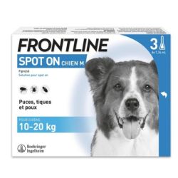 Frontline pipettes spot on pour chien 10-20 kg (3 pipettes)