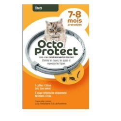 Elanco - Octo Protect collier antiparasitaire pour CHAT - 7 à 8 mois de protection