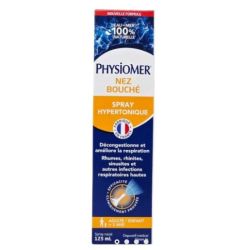 Physiomer - Nez bouché spray hypertonique 125ml adultes/enfant +3ans
