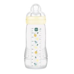 MAM - Biberon Easy Active 2ème âge 330ml 6mois+ débit très rapide JAUNE
