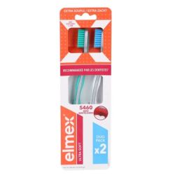 Elmex - Brosse à dents Ultra soft extra souple duo pack x2 ( Coloris Aléatoire )