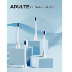 Neopulse - Têtes de brosse à dents éléctrique neosonic ULTRA-SOUPLE / BLANC x4