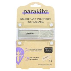 Bracelet anti-moustiques rechargeable Blanc uni