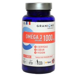 Oméga 3 EPA + DHA 1000mg cerveau cœur vision 60 capsules