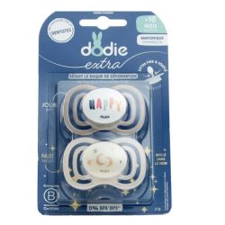 Dodie - duo de tétine anatomique +18 mois Jour&Nuit ( modèle aléatoire )