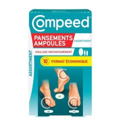 Compeed pansements ampoules assortiment (10 pièces)