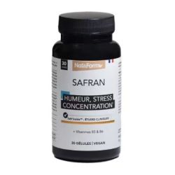 Nat&Form - Safran humeur,stress,concentration 30 gélules