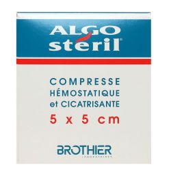 Algo Stéril 10 compresses hémostatiques et cicatrisantes 5x5cm