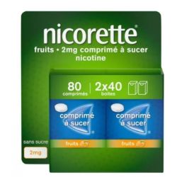 Nicorette fruits 2mg x 80 comprimés à sucer