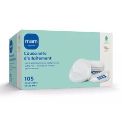 MAM - Coussinets d'allaitement x105 coussinets extra fins