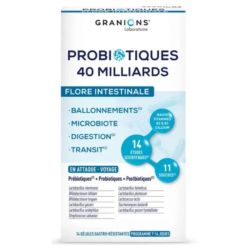 Granions - Probiotiques 40 milliards FLORE INTESTINALE programme 7-14 jours ( 14 gélules )