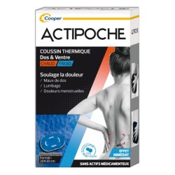 Actipoche coussin thermique dos et ventre microbilles