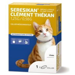 Seresikan - collier médicamenteux antiparasitaire CHAT puces / tiques / larves