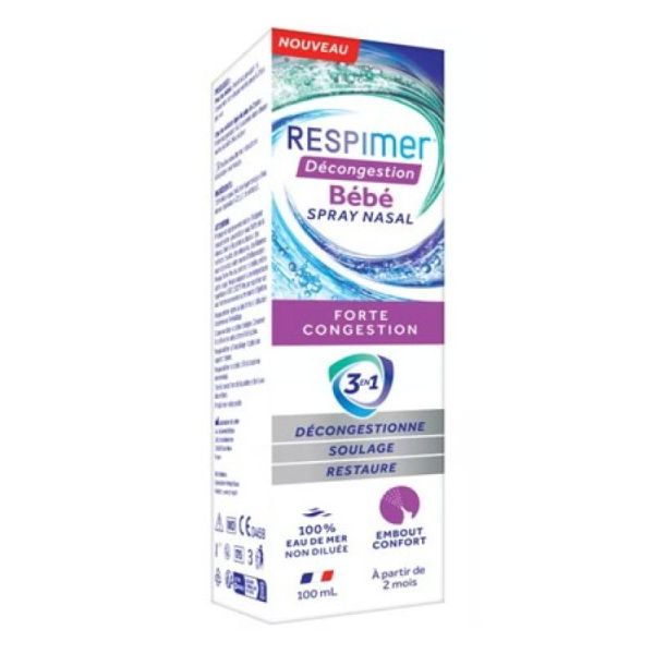 Respimer décongestion bébé spray nasal 3en1 à partir de 2 mois 100ml