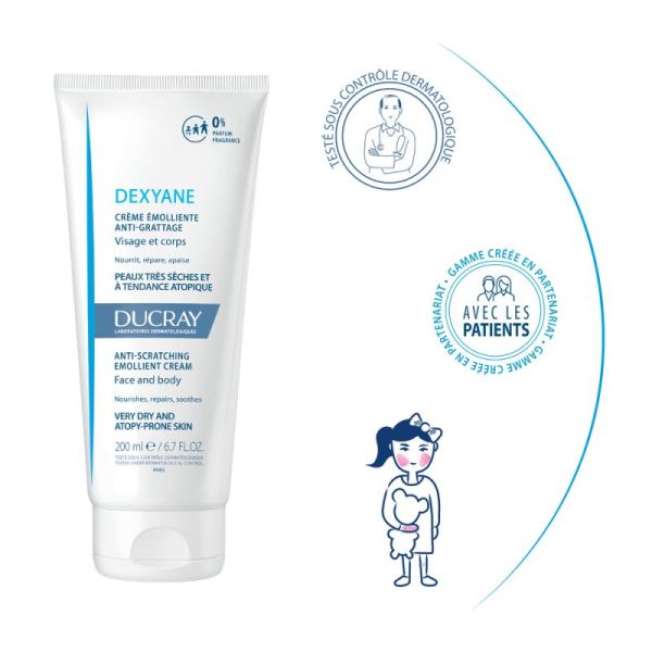 Ducray crème émolliente anti-grattage peaux très sèches (tendance atopique)