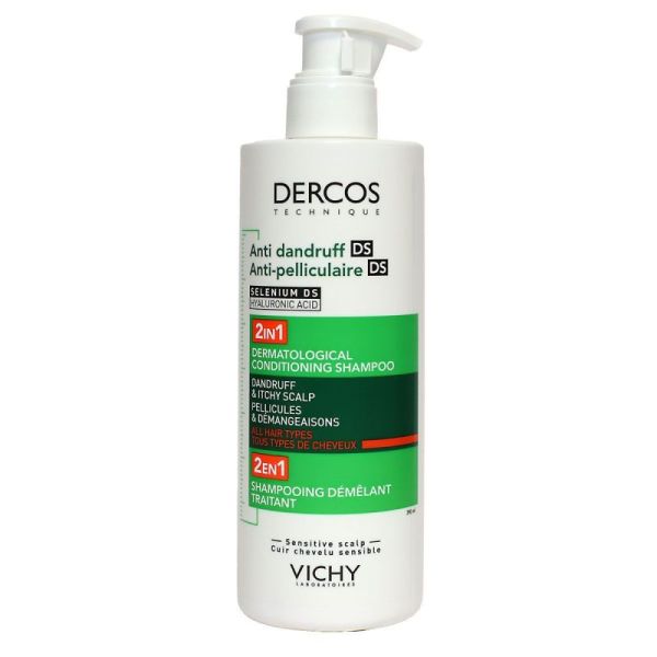 Dercos shampoing démêlant anti-pelliculaire DS 2-en-1 (400 ml)