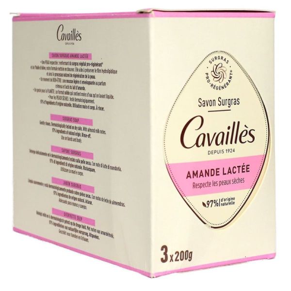 Rogé Cavaillès Trio de savons surgras notes de lait d'amande (3x200 g)