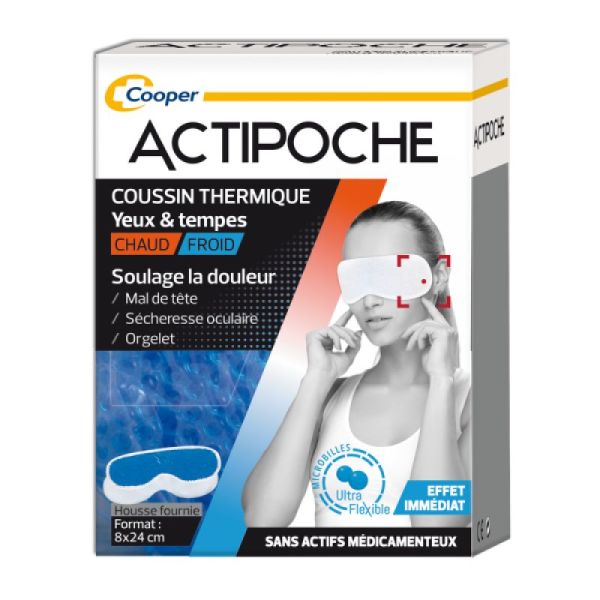 Actipoche masque yeux et tempes microbilles réutilisable