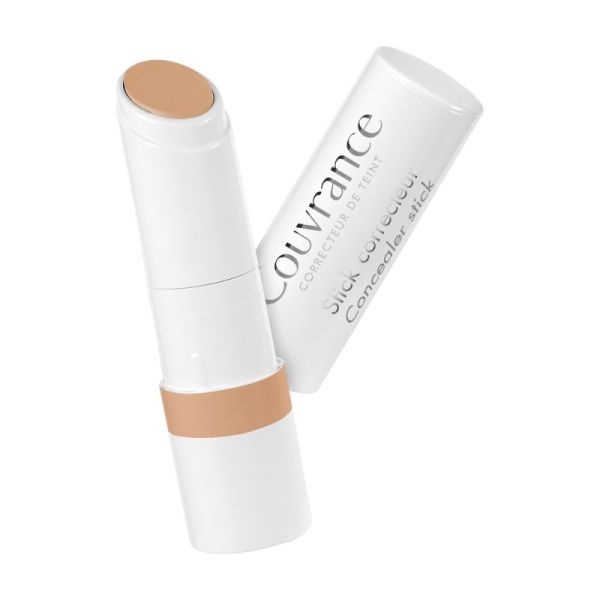 Couvrance stick correcteur corail pour peaux sensibles avec protection solaire