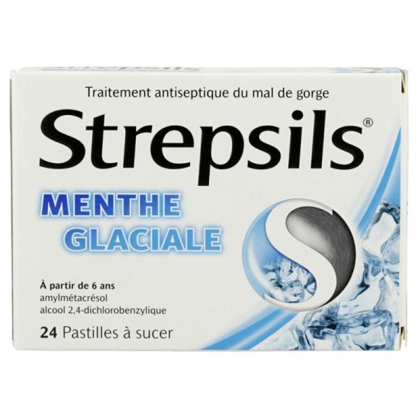 Strepsils pastilles à sucer menthe glaciale pour mal de gorge