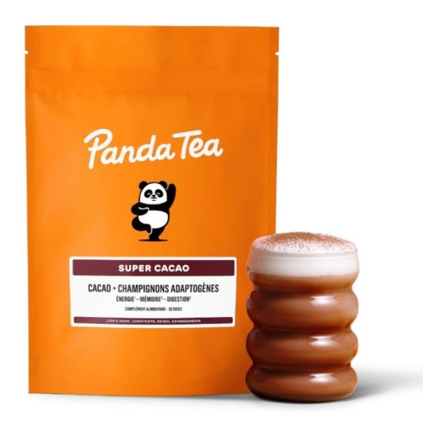 Panda tea - Super cacao - cacao + champignons adaptogènes 115g