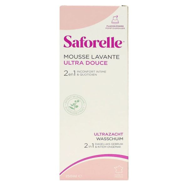 Saforelle mousse lavante pour muqueuses et peaux irritées (250 ml)