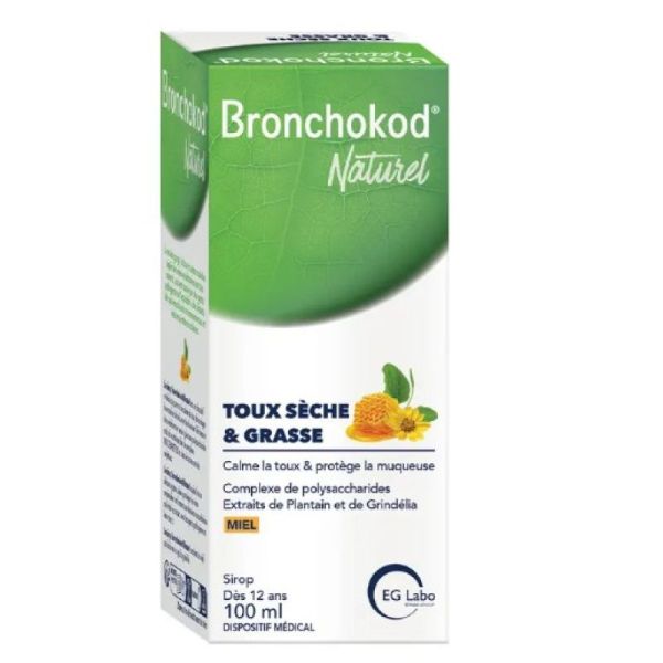 Bronchokod - Toux sèche & grasse goût miel 100ml