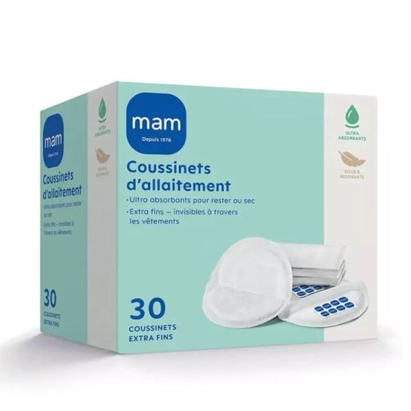 MAM - Coussinets d'allaitement x30 coussinets extra fins