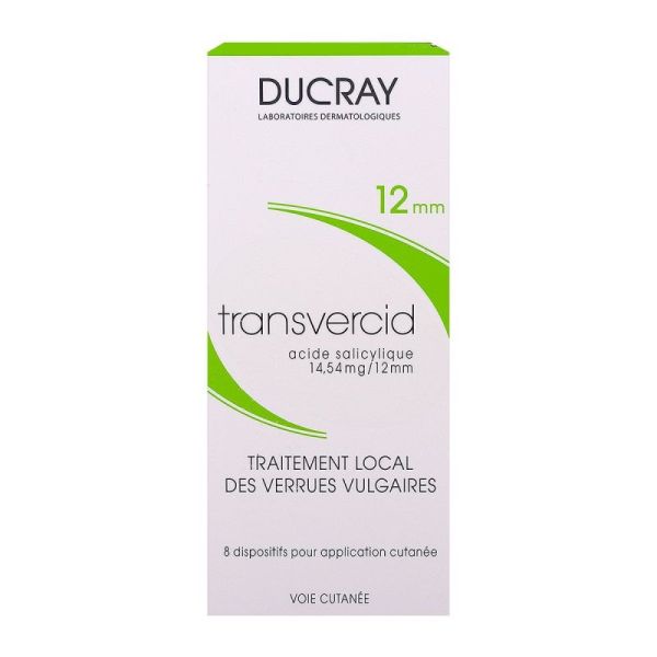Ducray Transvercid 14,54 mg/12 mm adhésif (8 unités)
