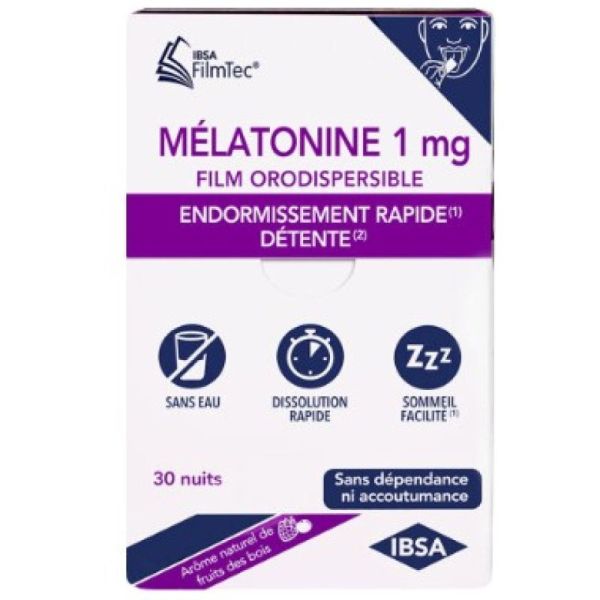 Mélatonine 1mg film orodispersible x30 nuits