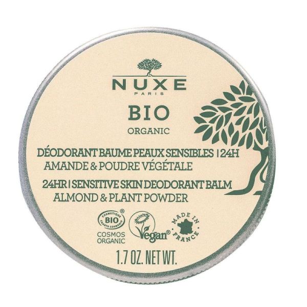 Bio Organic déodorant baume peau sensible 24h 50g